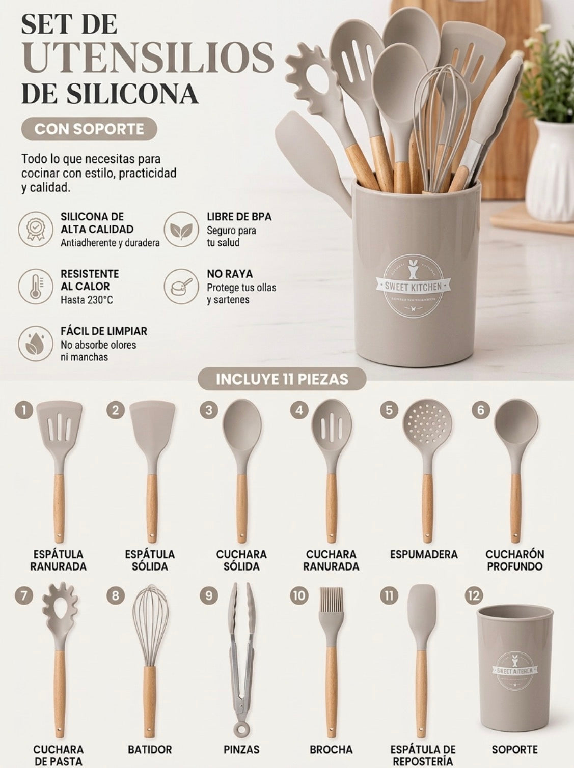 Set Utensilios de Cocina