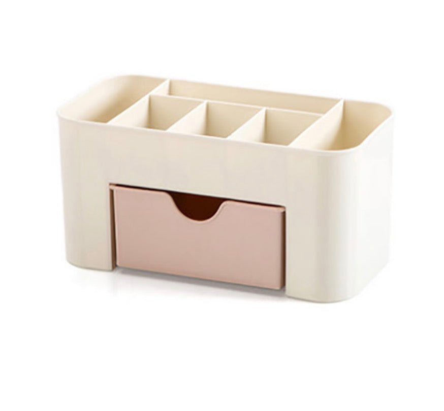 Organizador de Escritorio y Maquillaje Minimalista con Cajón