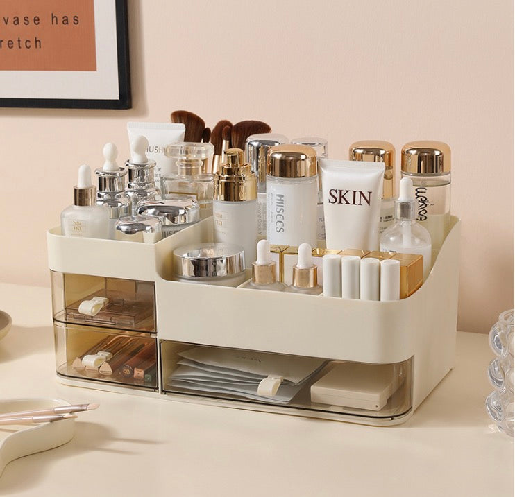 💄 Organizador de Maquillaje y Escritorio Premium con 3 Cajones Transparentes