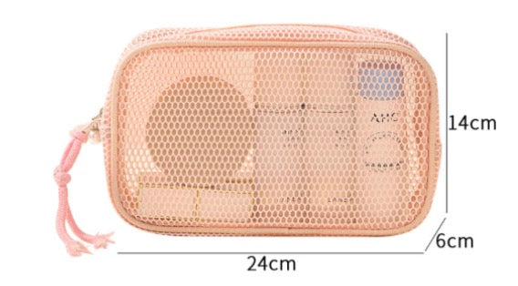 Bolsa de Malla para Cosméticos Transpirable para Uso Diario y Viajes