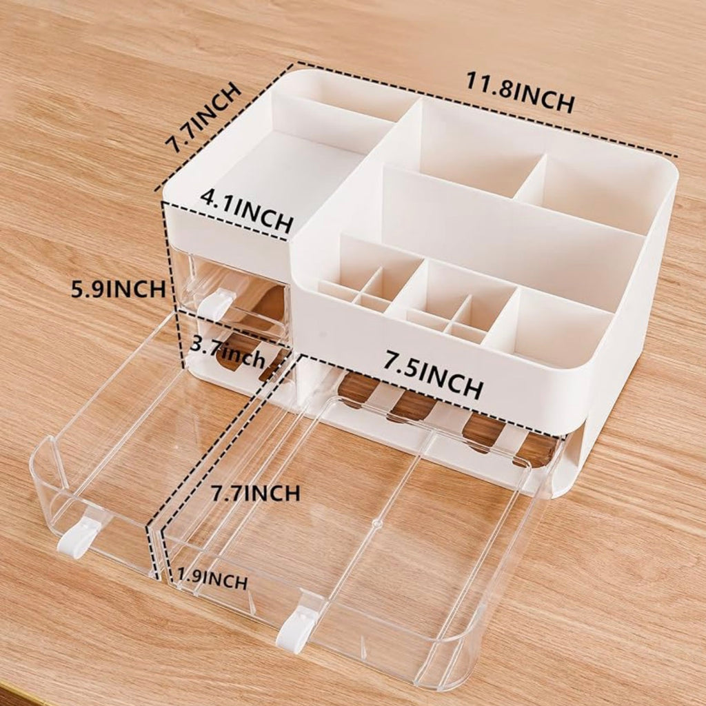 💄 Organizador de Maquillaje y Escritorio Premium con 3 Cajones Transparentes