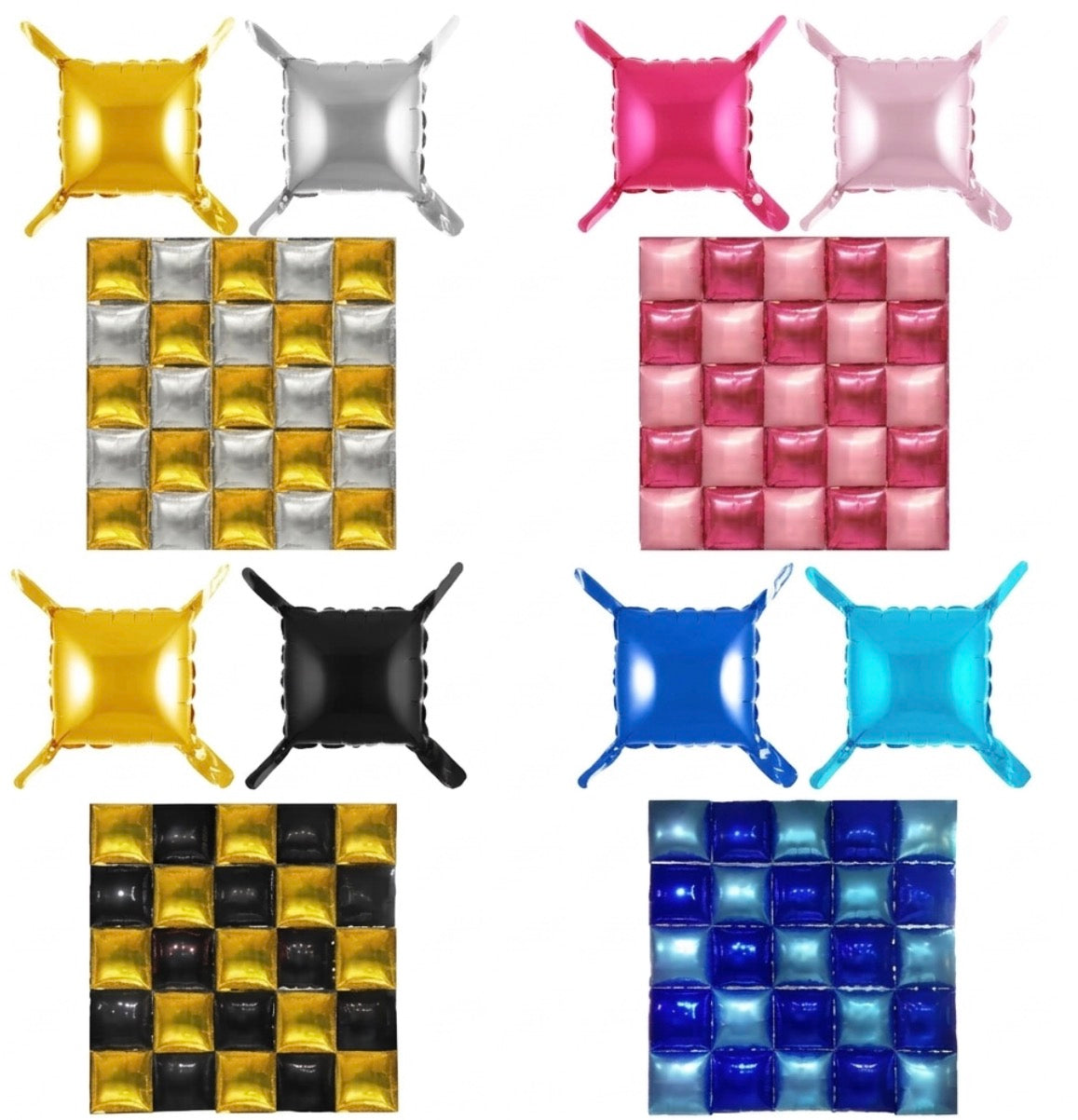 Globos 4D Cuadrados 25pcs/pack