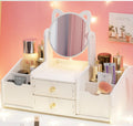 🐱 Organizador de Maquillaje y Skincare con Espejo Gatito