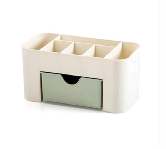 Organizador de Escritorio y Maquillaje Minimalista con Cajón